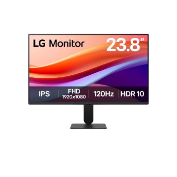 ECRAN LG 24 dalle IPS Noir 5ms 16:9 1920x1080 120Hz 250cd/m2 1500:1 HDR 10 HDMI Pied Inclinable Black Stabilizer Flicker Safe VESA 100x100 / 24U411A-B