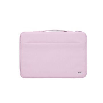 WE POP Housse PC jusqu'à 15.6'' Violette : Poignée de transports, attache arrière pour valise, poche frontale pour rangement avec compartiments