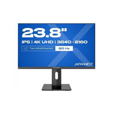 JAPANNEXT JNIPS238U60 Ecran LED 23,8 UHD (3840x2160) à 60Hz  IPS(ADS) 300 cd/m² 1300:1 3840x2160 OD:8ms (GtoG) HDMI DisplayPort Noir"