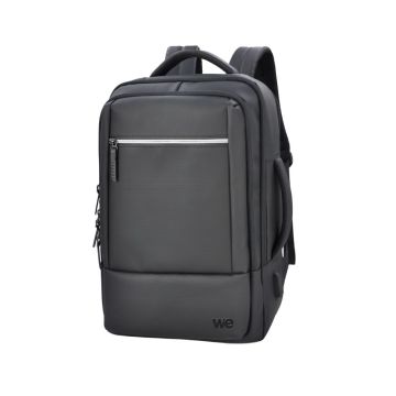 Sac à dos WE MOVE 16'' 900D, 4 compartiments zippés dont 1 avec sangles valise, noir, 32x16x44cm