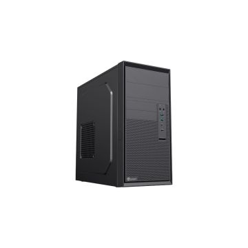 Boitier MicroATX Aero2 Heden avec alimentation 455W (puissance continue 250W),  2 ports USB Type-C 2.0 / 2 ports USB 3.0 / Lecteur de carte / Audio HD / 9 baies