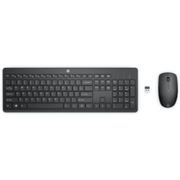 HP230 Noir Clavier et souris sans fil 2.4GHz Ensemble elegant, confortable et silencieux. Grande autonomie. Clavier gomme. Pave numerique