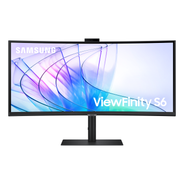 ECRAN 34'' SAMSUNG ViewFinity S65UV Noir WQHD 21:9 VA 350 cd/m2 5ms 100Hz 1xHDMI 1x USC-C 2xUSB 1xVGA 1xLAN Incurvé 1000R Webcam intégré Pied Inclinable
