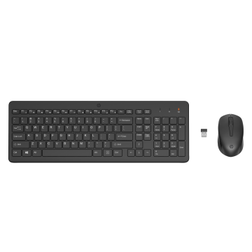 HP 330 Noir - Ensemble combin&eacute; clavier et souris sans fil AZERTY - T&eacute;moin LED pav&eacute; num&eacute;rique, 1600 dpi, 2.4Ghz 