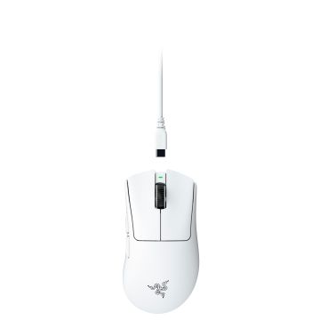 RAZER DeathAdder V4 Pro Blanche - Souris Esports Ergonomique Sans Fil Légère 63g, Focus Pro 30K
