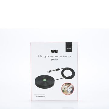 Microphone USB, design compact en métal, buton muet intégré, LED indicatif, plug&play, compatible avec tous les systèmes d'exploitation, idéal pour les visios