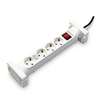 SALICRU Multiprises Parafoudre SPS SAFE 4S 4 prises Shuko/FR 8kA câble: 1,4 m fixation murale Protection enfant 680DA000001