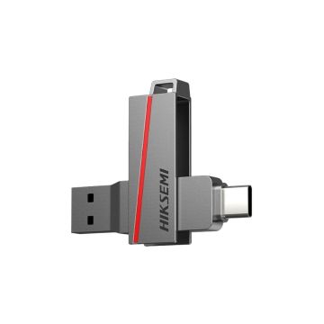 CLE USB HIKSEMI 64 GB Série E307C U3 Dual USB 3.2 et USB Type C Coloris Grey