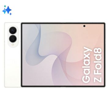 Phone Galaxy Z Fold8 BLANC Snapdragon 8 Elite Gen5 12Go 256Go Ecran Pliable 7,6'' et 5.5'' 120hz Dynamic AMOLED 2X AI intégrée Batt 4800mAh SM-F971BZWBEUB