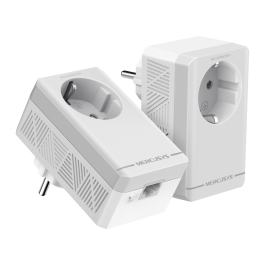 Kit CPL Gigabit AV600 avec prise intégrée type F (lot de 2) Vitesse 600Mbps |MSE1060 couleur Blanc