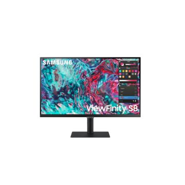 Ecran 27'' Samsung ViewFinity S80TB 3840x2160 IPS 5ms 350cd/m2 60Hz 2xThunderbolt 4 (1x90W) 3xUSB 3.0 1x LAN 1x HDMI 2.0 Pied modulable haut inclin orient pivot