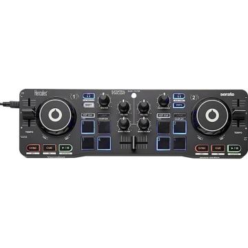 Hercules DJControl STARLIGHT controleur DJ Lite DJing avecSerato Interface audio DJ intégrée jogs wheels sensible - égal des bas