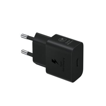 Chargeur secteur Rapide 25W Type C matériaux recyclés GaN avec câble Coloris Noir SAMSUNG