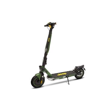 Trottinette JEEP ADVENTURER 2025 45km Moteur 400W Max 670W 21.5Nm Pneu 10'' Tubeless Suspension Av et Ar Frein Av elec 18.4kg Batt 36V 10,4Ah 374Wh BT IPX5