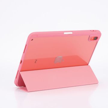 Etui folio WE pour tablette iPad 10.9" (iPad 10 2022 / iPad 11 2025 / iPad 12 2026) - Coloris Rose - Fonction support - Dos transparent - Support stylet