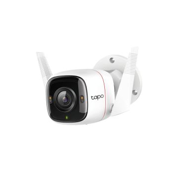 Caméra de sécurité Tapo WiFi Extérieure 2K 4MP 2,4 GHz stockage 256 Go IP66 Détection de mouvement et notifi Alarme sonore Télécommande Audio bidirectionnel