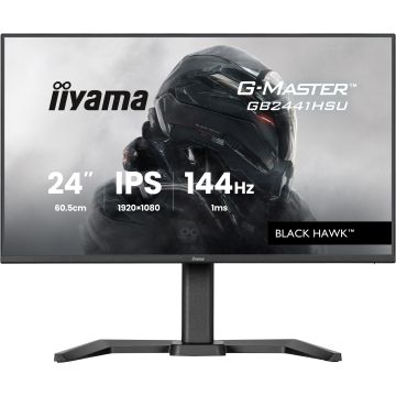 Ecran IIYAMA 23.8'' 1ms G-Master Black Hawk Noir IPS 1920x1080 16:9 144Hz 350cd/m² 1500:1 HDMI DisplayPort 2xUSB HPs 2x2W Black Tuner 15cm pied réglab haut