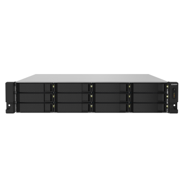 Serveur Nas Qnap TS-1232PXU-RP-4G 2U 12 Baies - Alpine AL-324 - 4Go Ram - 512Mo flash - 12x 2.5/3.5 SATA 6Gbps - 2 x 10GbE SFP+ - Alimentation 250W redondante -