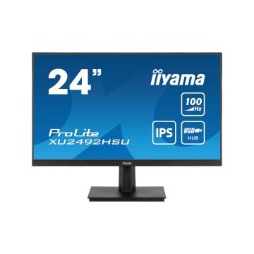 Ecran IIYAMA 24 IPS 16:9 0.4ms 1920x1080 ULTRA MINCE 100Hz 250 cd/m² Haut-parleurs 1xHDMI 1xDisplayPort USB-HUB (4x 3.2) TCO cable HDMI