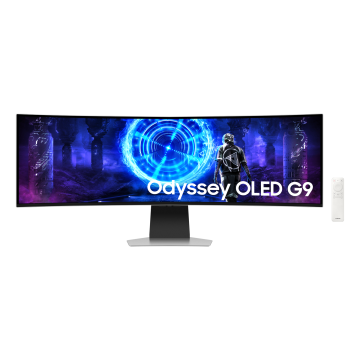 Ecran 49'' Samsung Gaming Odyssey OLED G9-G95SD Gris 240Hz 0.03ms 5120x1440 Incurvé 1800R 250cd/m² HDMI Micro HDMI DP HPs Pied réglab haut inclinable