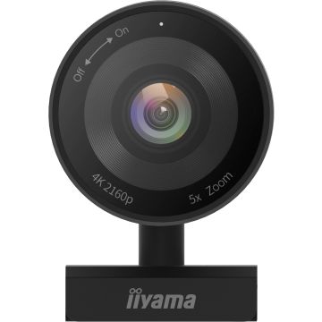 Webcam 4K professionnelle IIYAMA dotée d'un zoom numérique 5x et d'un microphone intégré Coloris Noir