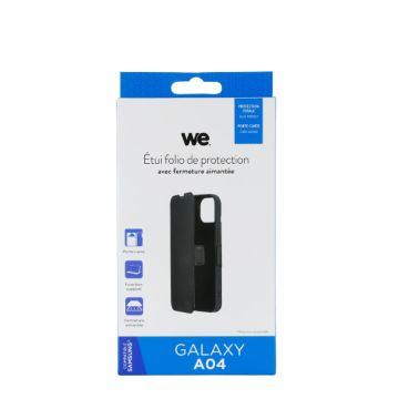 WE Etui folio FERMETURE AIMANTEE SAMSUNG GALAXY A04 Noir