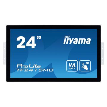 ECRAN IIYAMA23,8 Open Frame Tactil Noir PCAP 10pts 16:9 1920x1080 USB VGA HDMI Display Port 315cd/m² 16ms Pays/Portrait TF2415MC-B2