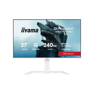 Ecran IIYAMA 27'' G-Master Red Eagle Blanc IPS 1920x1080 16:9 0.4ms 240Hz 350cd/m² 1000:1 HPs 2xHDMI DisplayPort 2xUSB HUB 15cm pied réglable haut Black Tuner