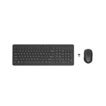 HP 330 Noir - Ensemble combin&eacute; clavier et souris sans fil AZERTY - T&eacute;moin LED pav&eacute; num&eacute;rique, 1600 dpi, 2.4Ghz 