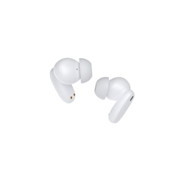 Ecouteurs CLAYRA sans-fil intra, coque transparente, indicateur de charge, ANC, BT V6.0, blanc