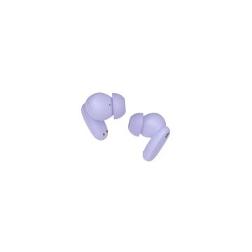 Ecouteurs CLAYRA sans-fil intra, coque transparente, indicateur de charge, ANC, BT V6.0, violet