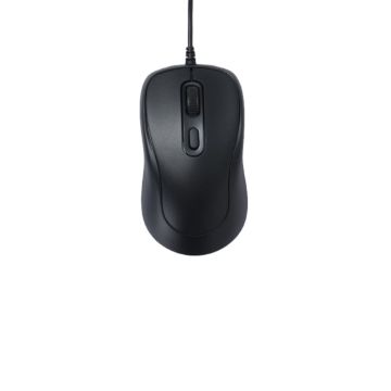 Souris filaire optique WE 1600DPI ,ambidextre, connexion USB, longueur câble 1.5m, grande taille 112*63*32.5mm, noir