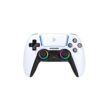 P5-1-GP Manette sans fil pour PS5, Joystick Hall effet, rétroéclairage RGB, accéléromètre 6 axes, vibrations, sortie audio jack