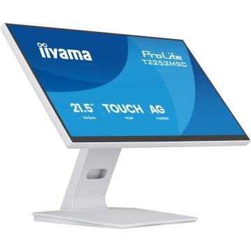 Ecran IIYAMA 21,5" Blanc Tactile PCAP 10 pts 1920x1080 dalle IPS ultra mince HDMI DisplayPort Haut-parleurs 2xUSB 250cd/m² 1000:1 5ms VESA 100x100