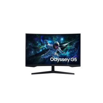 Ecran 32'' Samsung Gaming Odyssey G55C Noir QHD 2560x1440 165Hz Incurvé 1000R 1ms VA 300cd/m² 2500:1 HDR10 HDMI Displayport Pied Ajustable en Inclinaison