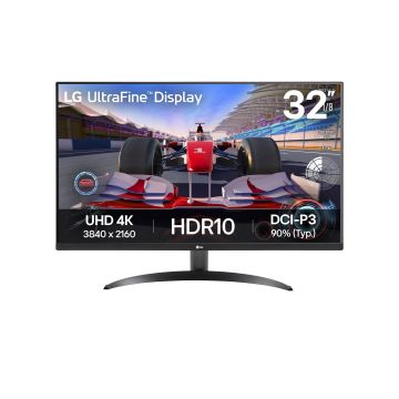 ECRAN LG 32 Noir 16:9 VA 3840x2160 4ms 250cd/m² HDR 10 HDMI DisplayPort Sortie Casque HPs Black Stabilizer VESA 100x100 Pied inclinable 