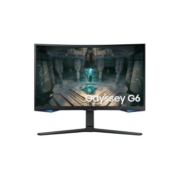 Ecran 27'' Samsung Noir Smart Monitor Gaming ODYSSEY G6 2560x1440 240Hz Incurvé 16:9 350 cd/m² 1ms 2xHDMI 1xDP 2xUSB HPs Pied réglab hauteur orient pivot inclin
