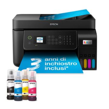 EPSON EcoTank ET-4800 Multifonction Jet d'encre couleur A4 rechargeable 10ppm, Fax, Wifi, Ethernet, 100f
