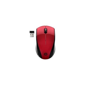 HP 220 Rouge - Souris sans fil Résolution capteur 1300 dpi connexion 2,4 Ghz 3 boutons, autonomie jusqu'à 15 mois en usage quotidien 7KX10AA
