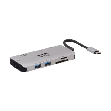 Eaton Tripp Lite - Station d accueil USBC - HDMI 4K, ports USB 3.2 Gen 1, HUB USB-A, carte mémoire, chargement PD 100 W