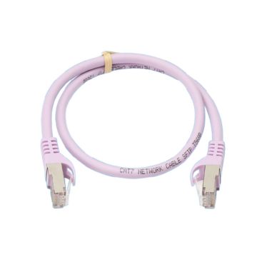 Câble RJ45 Male/Male droit CAT8 S/FTP - Longueur 25M - Violet - 100% cuivre - en sachet