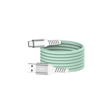Câble USB/USB-C magnétique, USB2,0 - 20V/3A 60W, 1mètre Vert