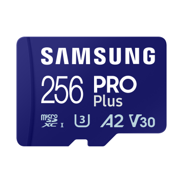 CARTE MEMOIRE SAMSUNG 256 Go MICRO-SD PRO PLUS avec lecteur USB Classe 10 /  MB-MD256SB/WW
