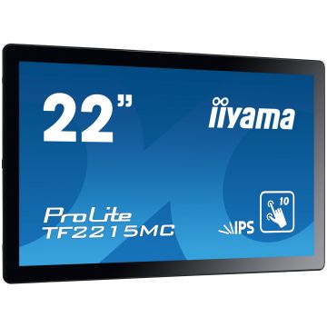 Moniteur IIYAMA 21.5Tactile PCAP 10 points FHD 1920x1080 14ms VGA DVI DP Noir sans cadre TF2215MC-B2"