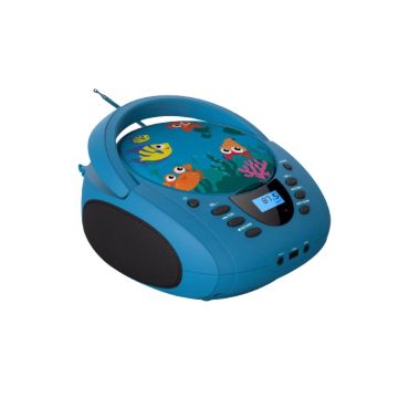Lecteur - Radio CD - USB WeKids: FM, Lecteur CD/CD-R/CD-RW/MP3, RMS2*2W, entrée Aux et Micro, modèle Mer