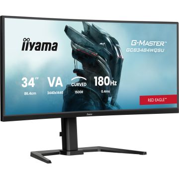 Ecran IIYAMA 34 0.4ms G-Master Red Eagle VA Incurvé 21:9 3440x1440 180Hz 500 cd/m² 2xHDMI Displayport 2xUSB 3.2 2xUSB-C 2xHP 15cm pied réglable hauteur