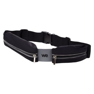 Ceinture sport noire en Lycra Waterpoof, double poche Universel jusqu'à smartphone 5.7'