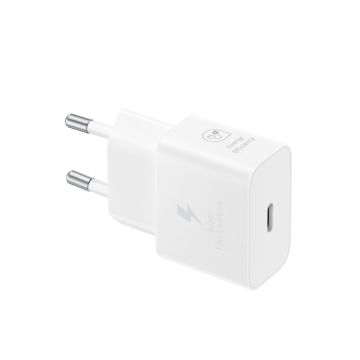 Chargeur secteur RAPIDE 25W Type C matériaux recyclés GaN sans câble Coloris Blanc SAMSUNG