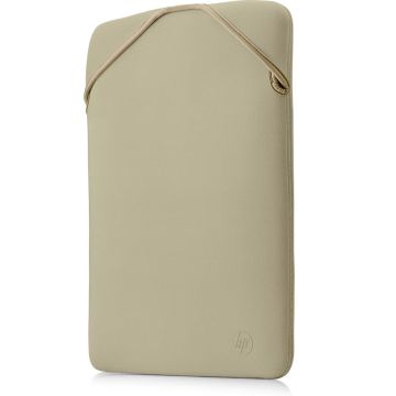 Housse de protection - sleeve réversible ordinateur portable HP 15,6 Doré, en néoprène durable, protège le PC contre les chocs et les rayures