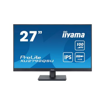 Ecran IIYAMA 27 dalle IPS ULTRA MINCE 2560x1440 0.4ms 100Hz 250 cd/m² HDMI DisplayPort USB HUB (4x3.0) HPs TCO VESA 100x100 XU2792QSU-B6
